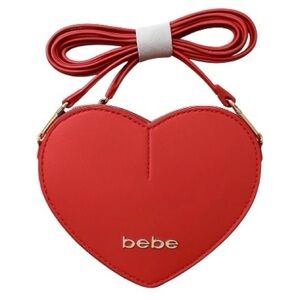 Bebe NWT Bold Red Heart Crossbody Bag